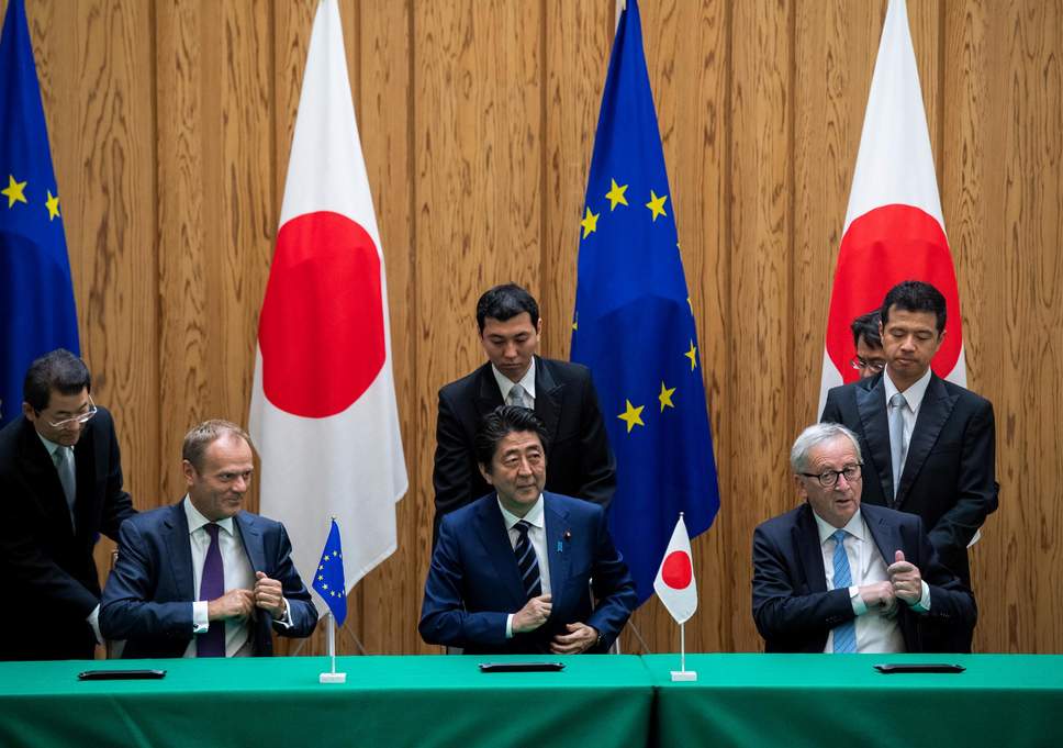 UE-Tokio, l’asse del libero scambio
